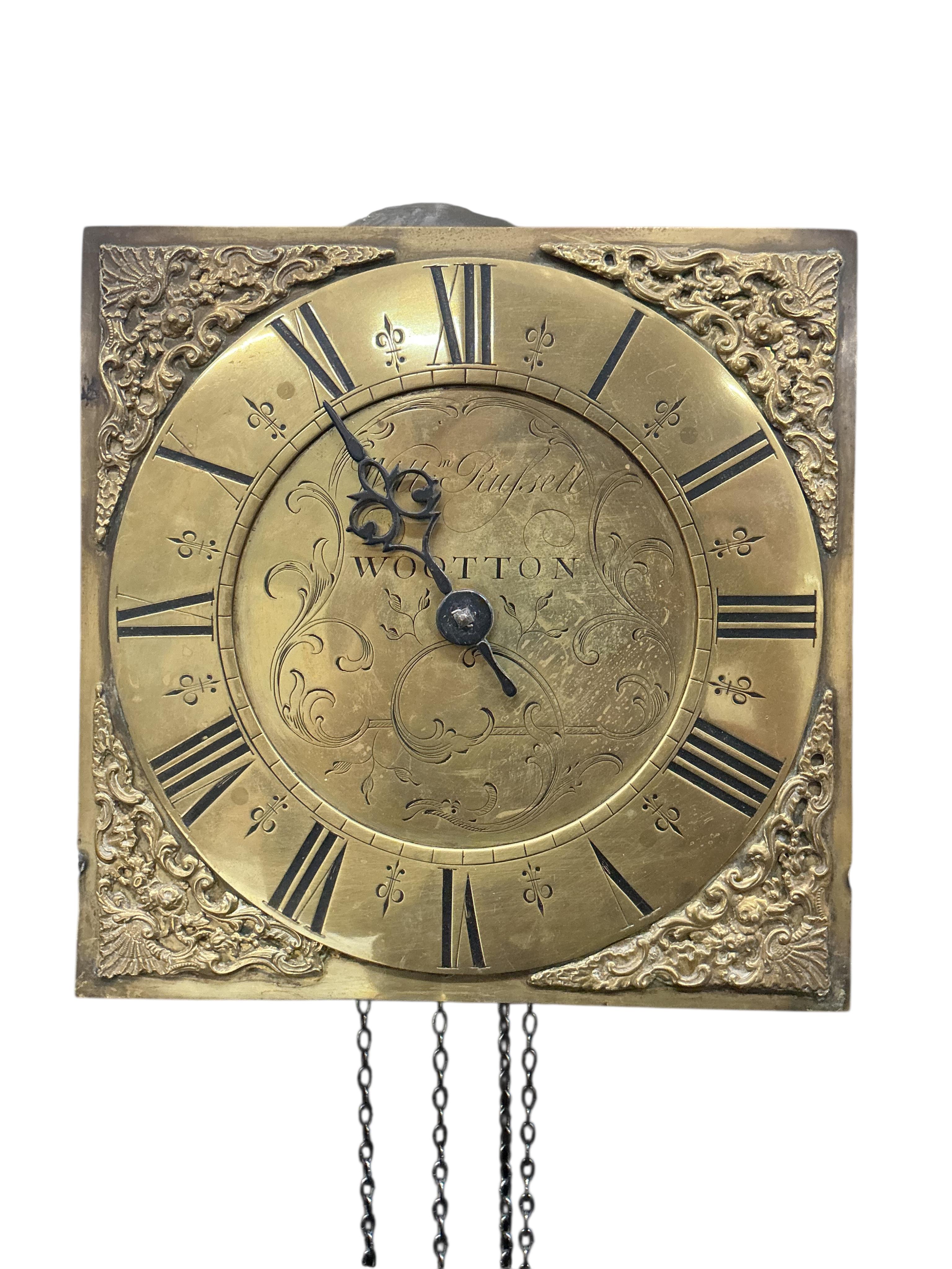 A late 17th / early 18th century thirty hour longcase clock, marked William Russell, Wootton, height 188cm